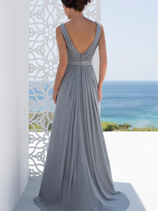 Mother Of The Bride Dresses A-Line V-Neck Floor Length