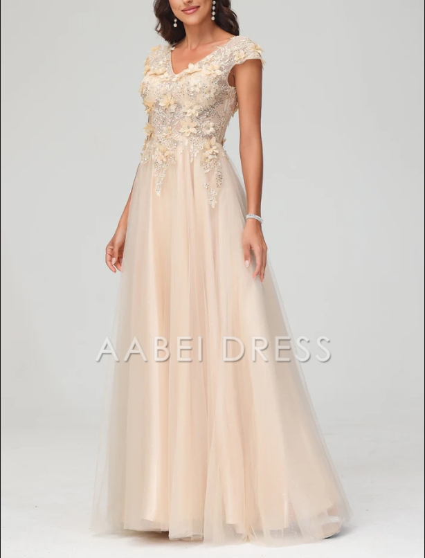 AABEI DRESS Homecoming Dress A Line One Shoulder Juniors Tulle Cute Graduation Dress with Flower Fashion Prom Dress main image 0