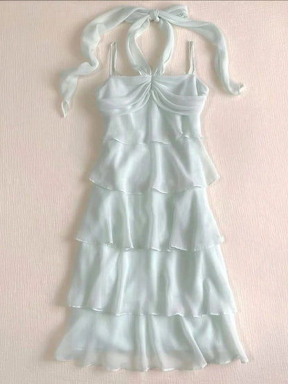 AABEI DRESS Short Party Dress Fashion Spaghetti Strap Tiered Ruched Vintage Homecoming Dress