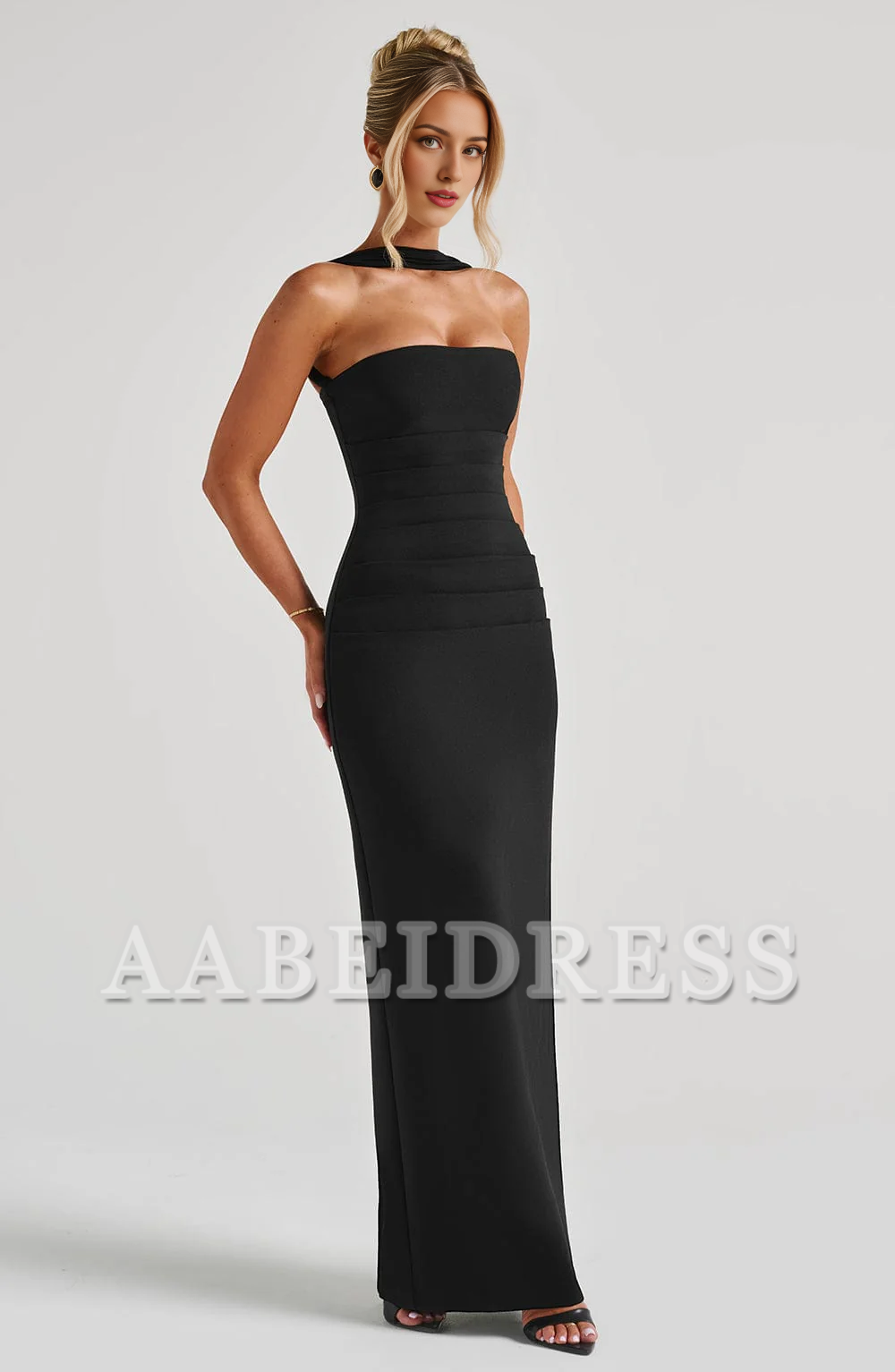 Formal Wear Dresses Bridesmaid Dresses Strapless Pleated Split to the Back Cultivate oneself Elegant Dresses Wedding Guests Dresses
