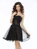 A-Line/Princess Sweetheart Applique Sleeveless Short Satin Cocktail Dresses