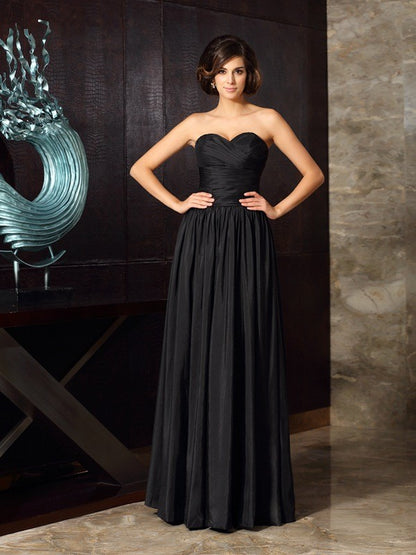 A-Line/Princess Sweetheart Applique Sleeveless Long Taffeta Mother of the Bride Dresses