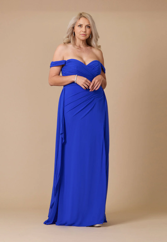 AABEI DRESS Formal Wear Dresse Fashion Off-Shoulder Backless Side Fork Pleated Plus Size Long Mother Of The Bride Dress