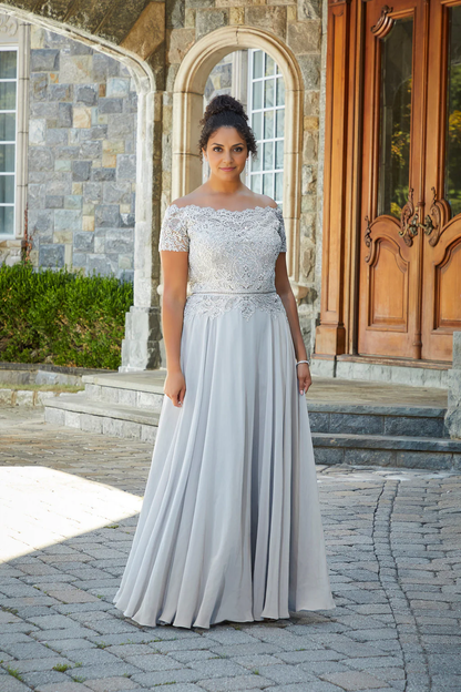 AABEI DRESS Formal Wear Dresse Fashion A Line Off-Shoulder Lace Chiffon Plus Size Long Mother Of The Bride Dress
