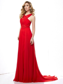 Christmas Dress A-Line Halter Sleeveless Long Chiffon Backless Formal Elegant Evening Dresses