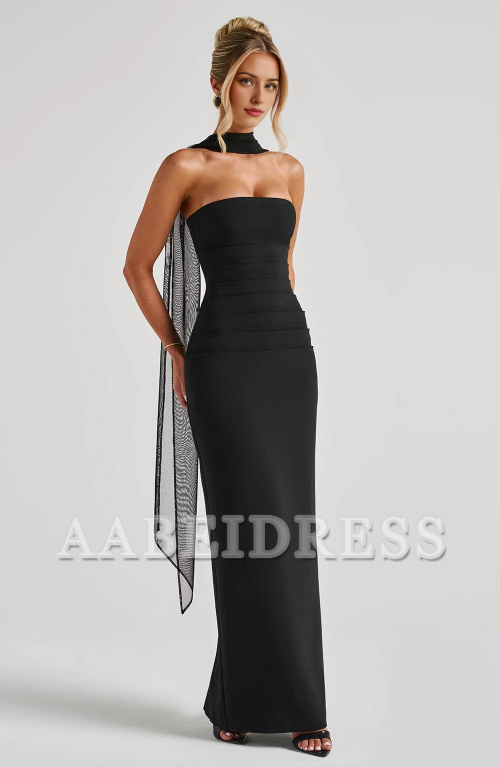 Formal Wear Dresses Bridesmaid Dresses Strapless Pleated Split to the Back Cultivate oneself Elegant Dresses Wedding Guests Dresses