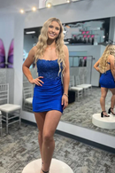 AABEI DRESS Short Party Dress Sheath Strapless Backless Lace Applique Sparkle Homecoming Dress