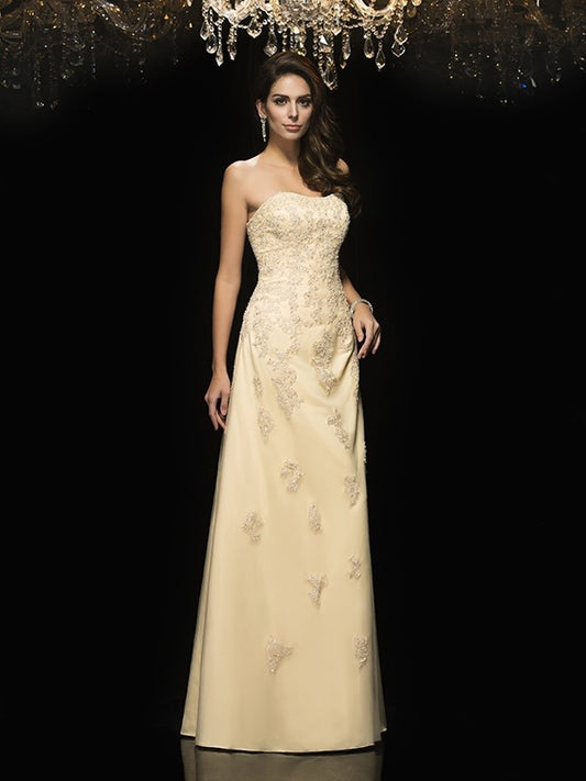 A-Line/Princess Sweetheart Sleeveless Long Net Mother of the Bride Dresses