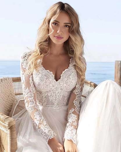 Wedding Dress Mermaid Lace Beach Bridal Dress Formal Women's Dresses