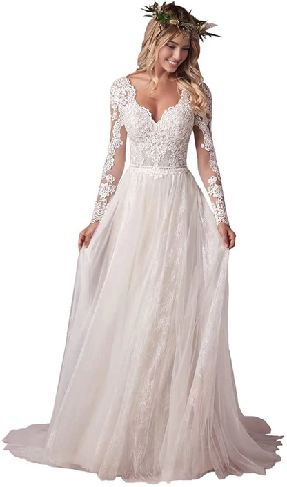 Wedding Dress Mermaid Lace Beach Bridal Dress Formal Women's Dresses