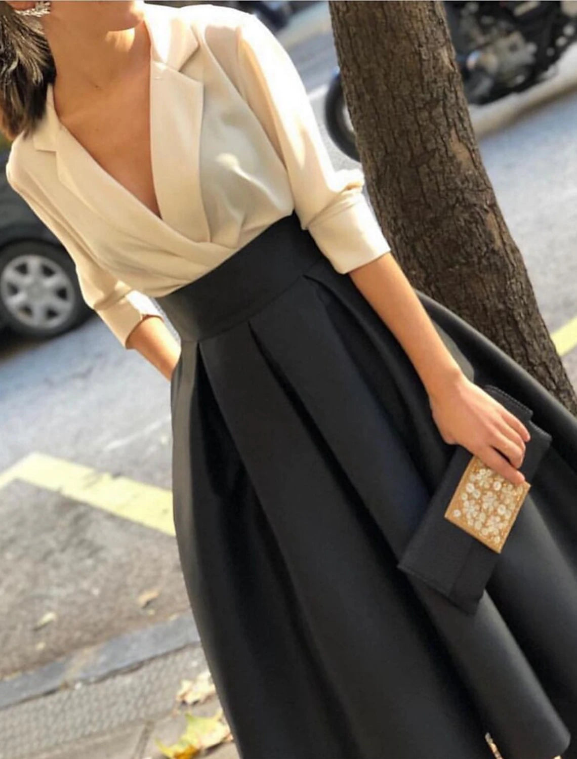 Wedding Guest Dress Tie Floor Length Long Sleeve V Neck Fall Tie Satin with Ruched Pocket Evening Gown Elegant Dress