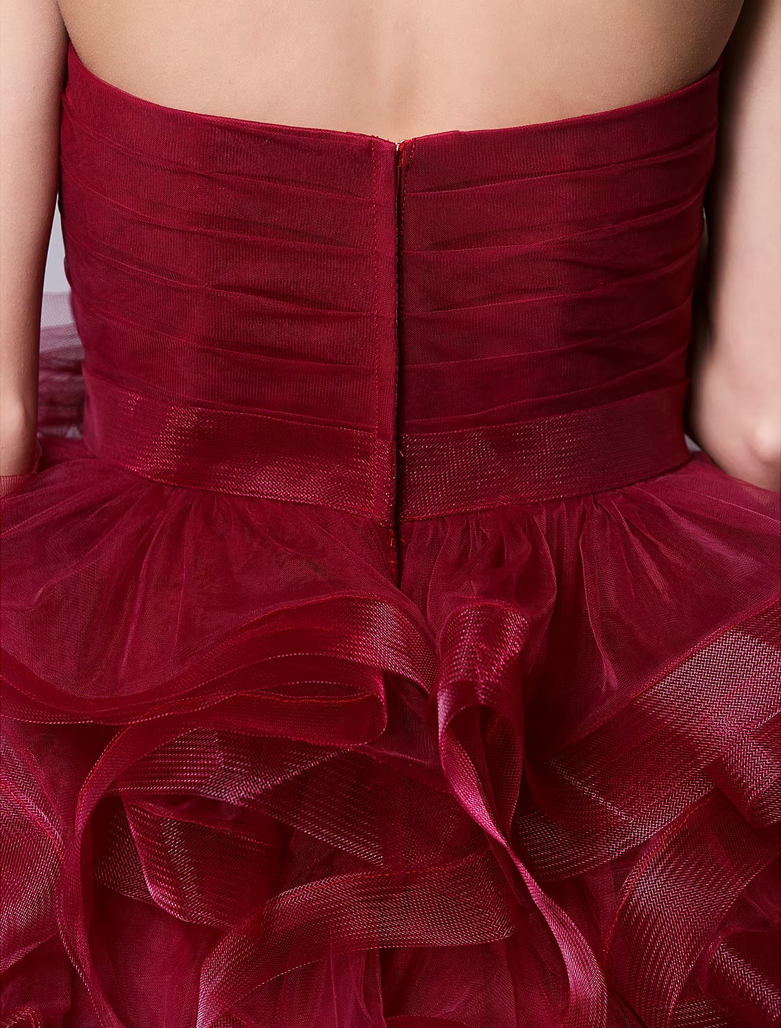 Ball Gown Hot Homecoming Cocktail Party Valentine's Day Dress Strapless Sleeveless Short / Mini Tulle with Ruched Tier