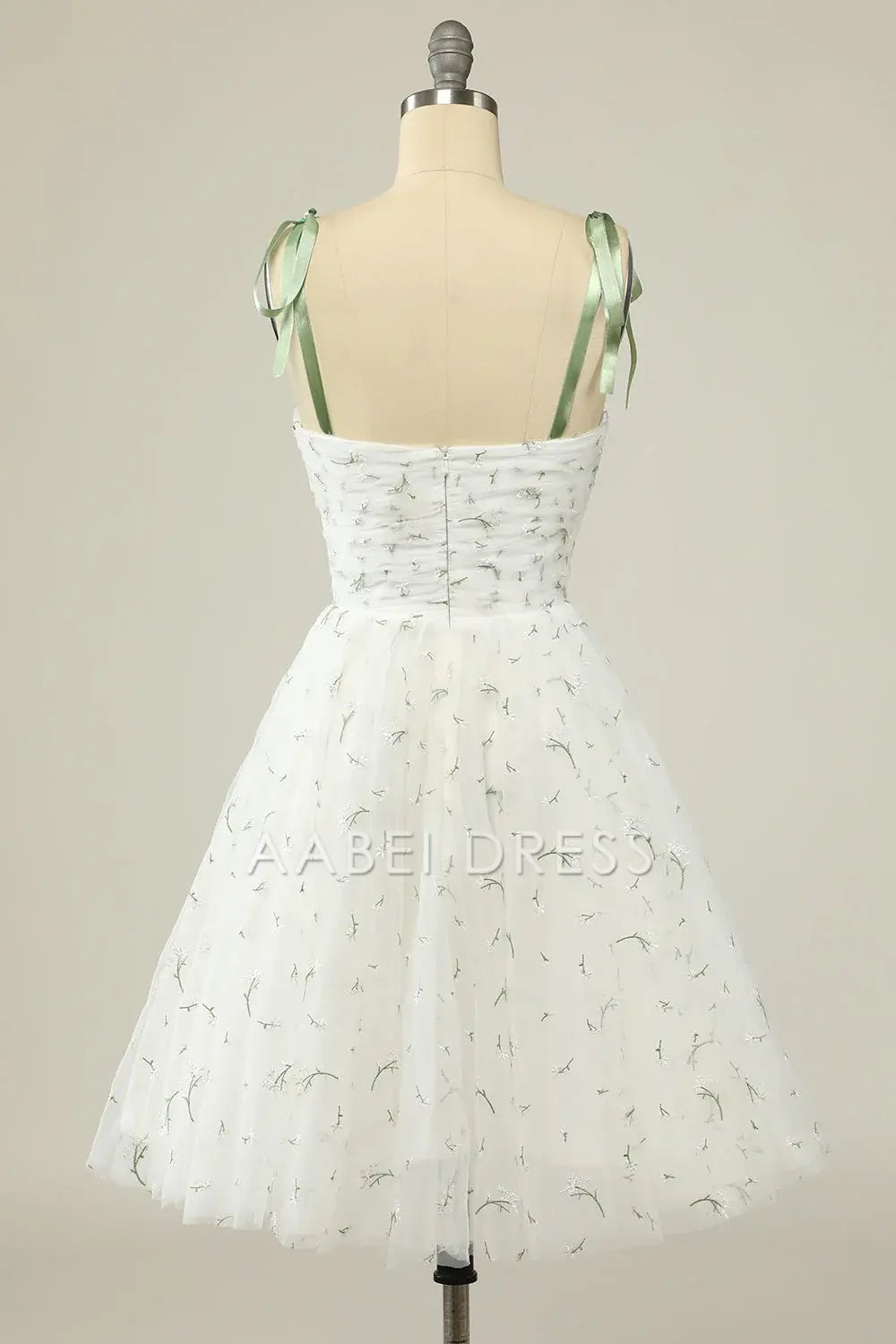 AABEI DRESS Hot Sale Homecoming Dress Stylish A Line Spaghetti Straps Sleeveless Embroidery Short Graduation Dress