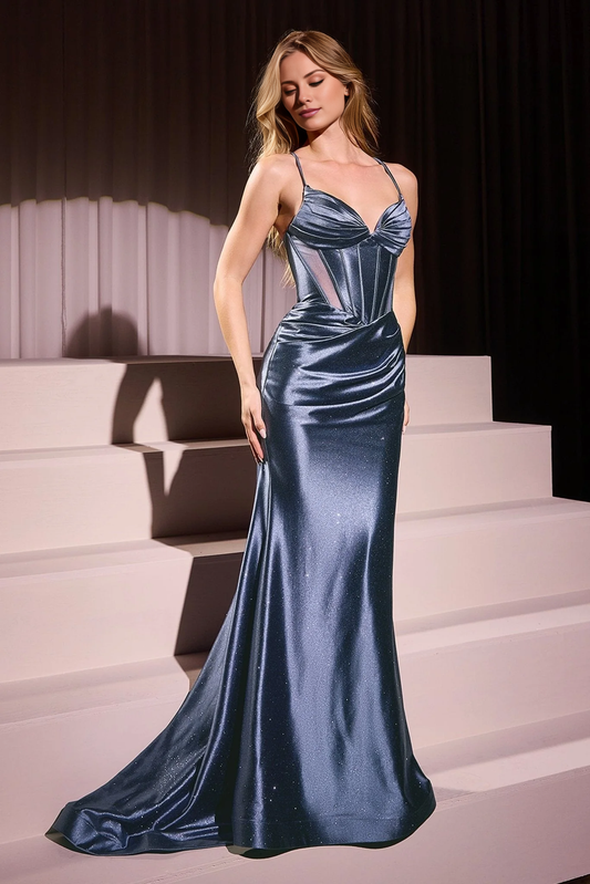 AABEI DRESS Hot Sale Prom Dress Fashion Mermaid Spaghetti Strap Sweetheart Backless Sheer Side Cutouts Exquisite Long Evening Dress