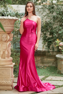 AABEI DRESS Hot Sale Prom Dress Elegant One Shoulder Mermaid Backless Sweep Train Formal Dress