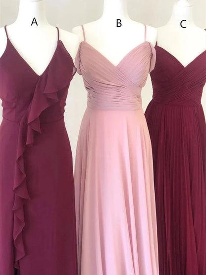 Bridesmaid Dresses Charming Chiffon A-line Simple Gowns