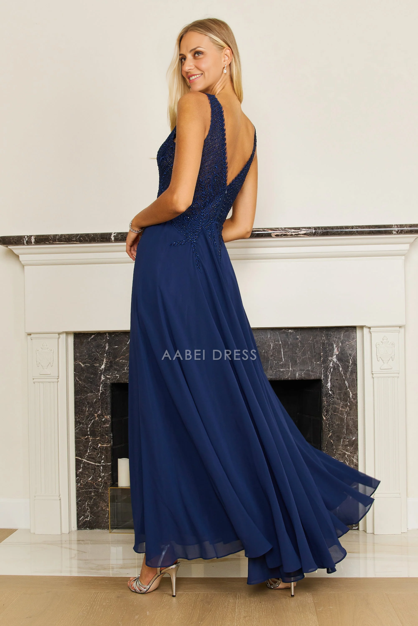 AABEI DRESS Formal Wear Dresse Elegant A Line V Neck Charming Long Mother Of The Bride Dress