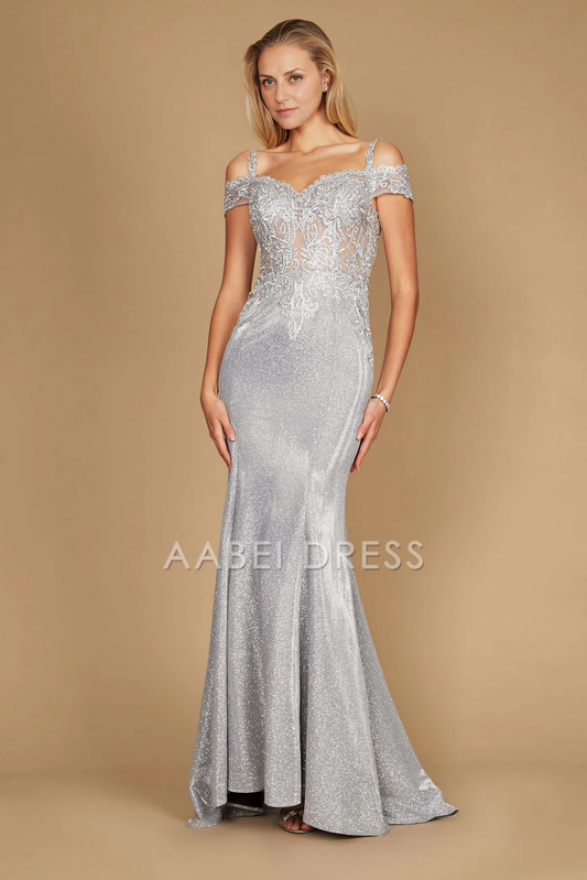 AABEI DRESS Formal Wear Dresse Exquisite Mermaid Off Shoulder Lace Applique Fashion Mother Of The Bride Dress