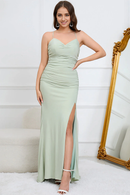 AABEI DRESS Hot Sale Prom Dress Charming Mermaid Sweetheart Spaghetti Straps Plus Size With Criss Cross Back Side Fork Formal Dress