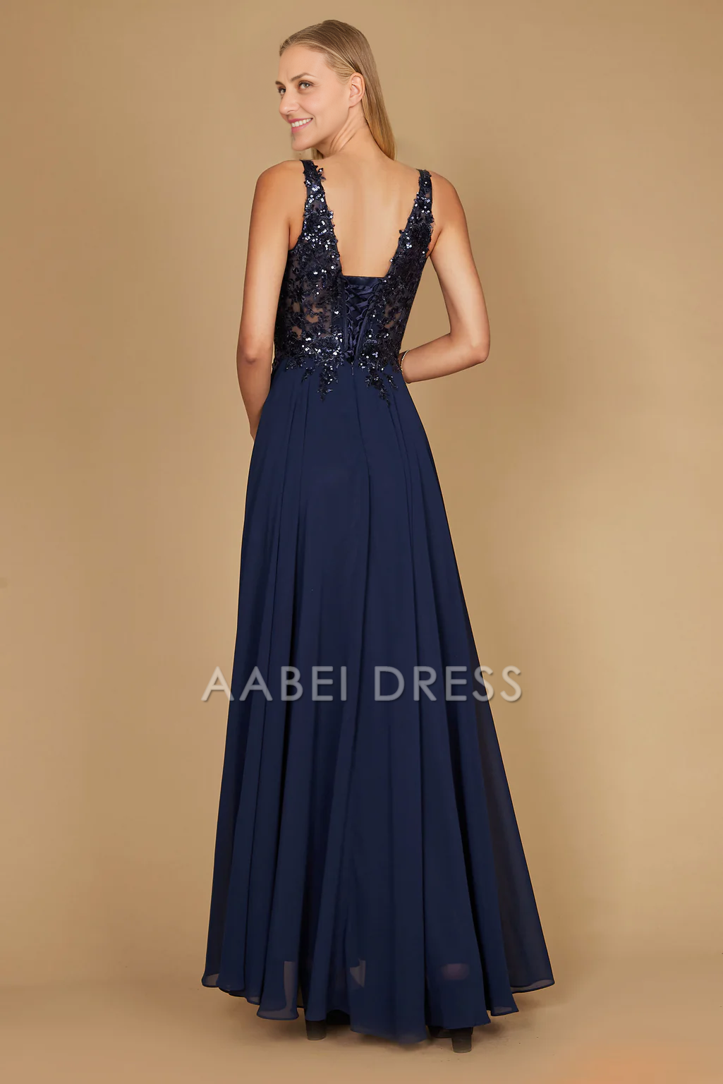 AABEI DRESS Formal Wear Dresse Elegant A Line V Neck Sleeveless Long Mother Of The Bride Dress