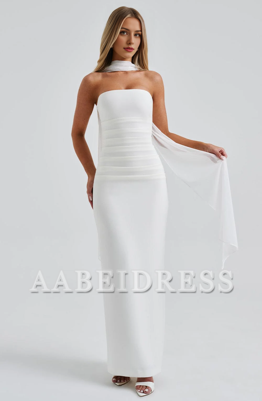 Formal Wear Dresses Bridesmaid Dresses Strapless Pleated Split to the Back Cultivate oneself Elegant Dresses Wedding Guests Dresses