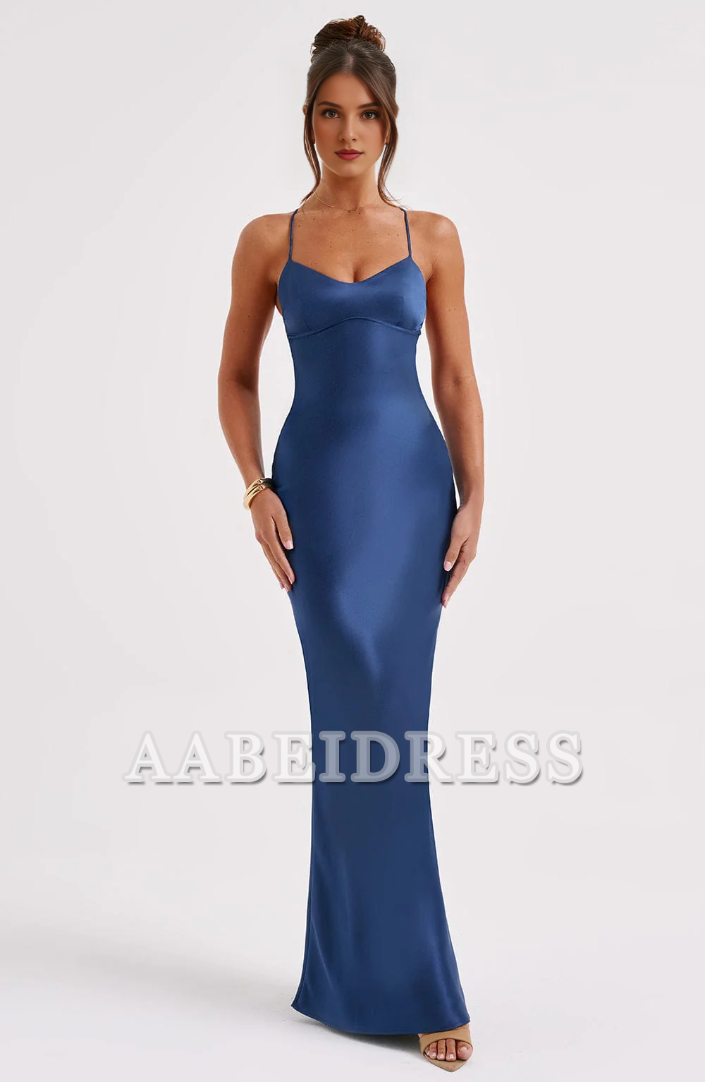 Formal Wear Dresses Prom Dresses Mermaid Spaghetti Strap Backless Sheath Charming Dresses Exquisite Wedding Guests Dresses