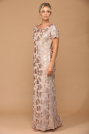 AABEI DRESS Formal Wear Dresse Elegant Sheath Round Neck short sleeve Retro Long Mother Of The Bride Dress