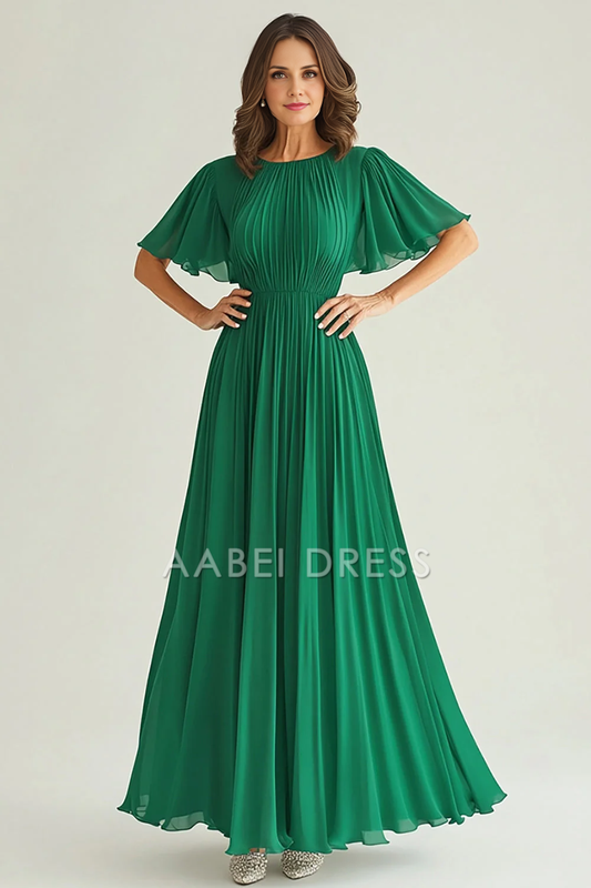 AABEI DRESS Mother Of The Bride Dress Elegant A Line Ruched Flowing Sleeves Exquisite Formal Wear Dresse