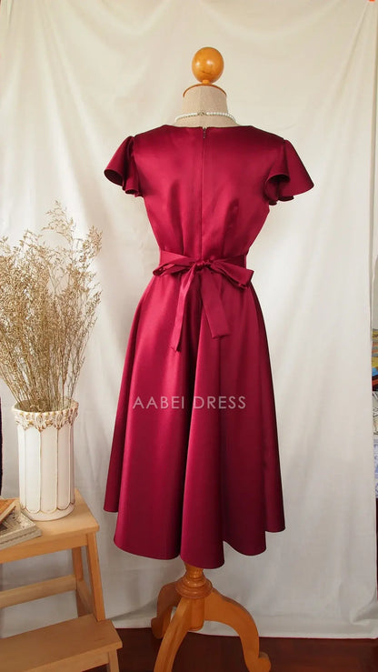AABEI DRESS Party Dress Elegant A Line Sweetheart Flowing Sleeves Simple Prom Dress