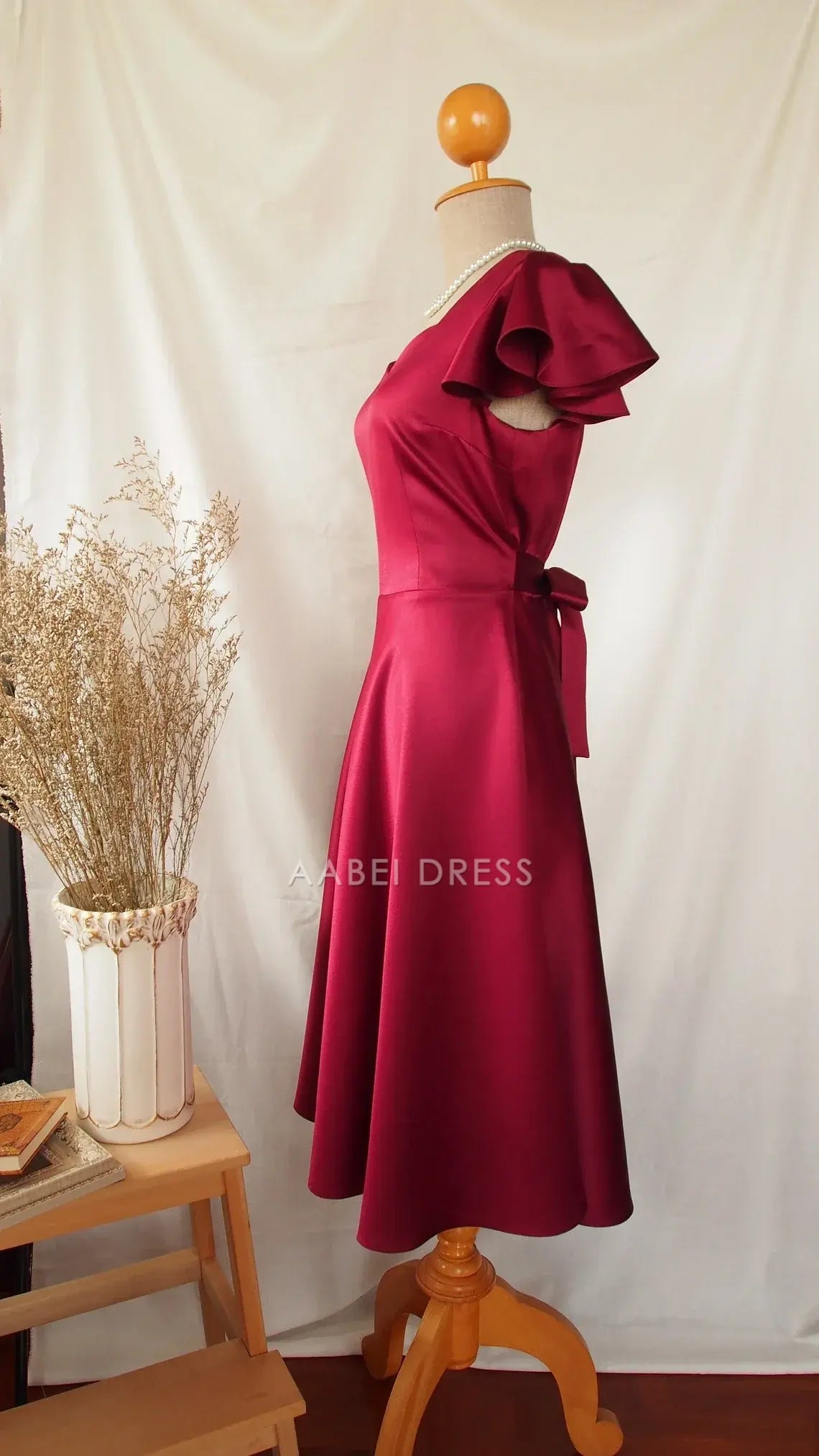 AABEI DRESS Party Dress Elegant A Line Sweetheart Flowing Sleeves Simple Prom Dress