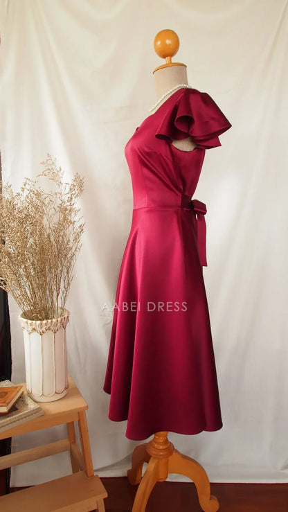 AABEI DRESS Party Dress Elegant A Line Sweetheart Flowing Sleeves Simple Prom Dress