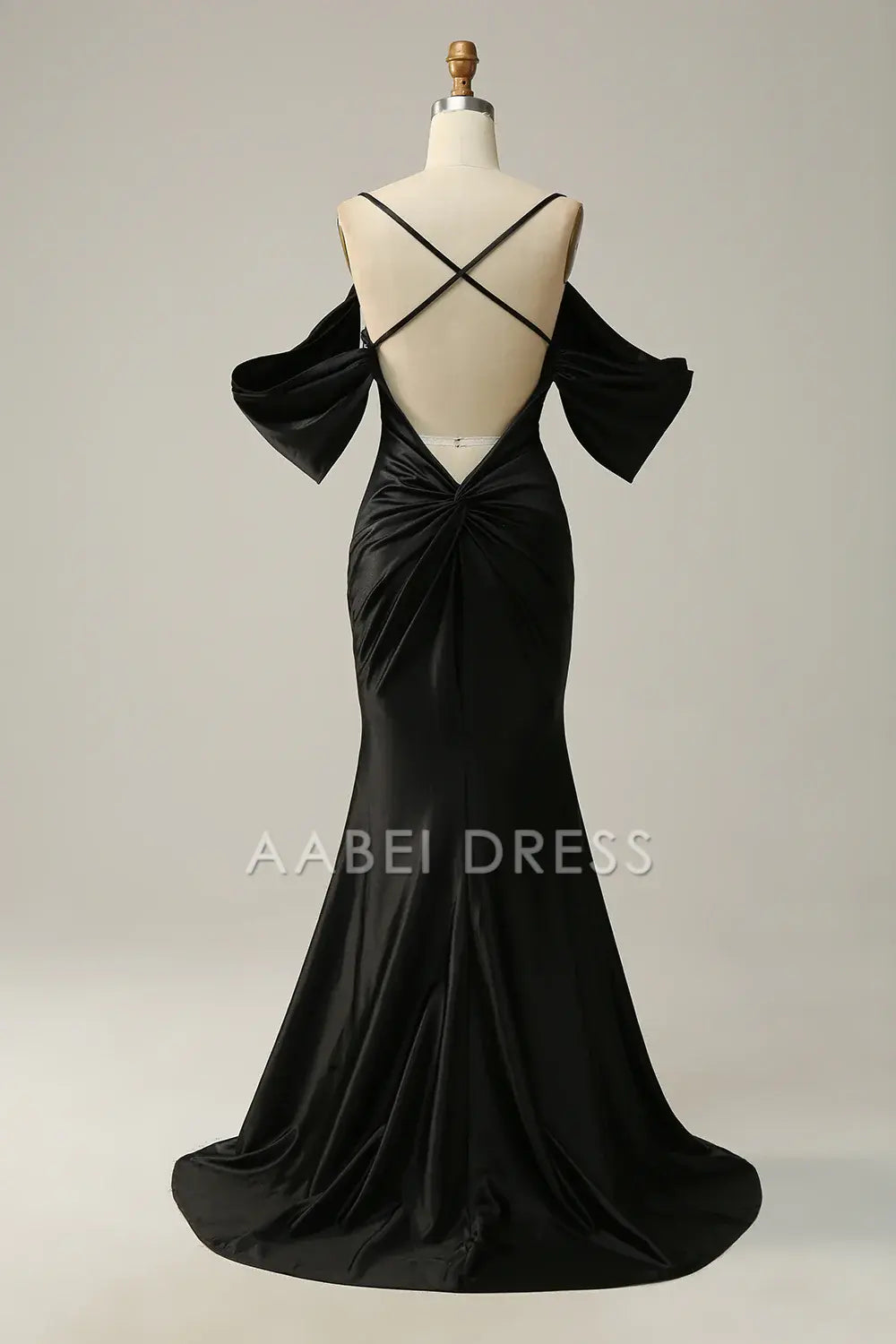 AABEI DRESS Hot Sale Prom Dress Charming Mermaid Cold Shoulder Spaghetti Strap Backless Fashion Long Party Dress