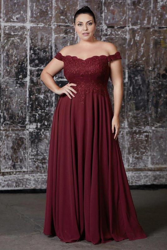 AABEI DRESS Formal Wear Dresse Elegant A Line Off Shoulder Evening Lace Applique Dress Plus Size Mother Of The Bride Dress