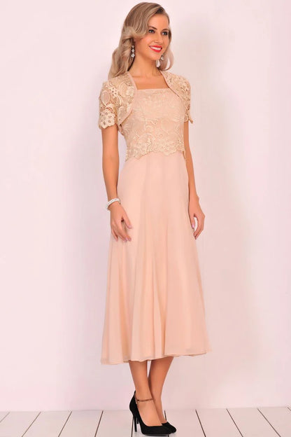 Chiffon&Lace With Jacket Mother of the Bride Dresses