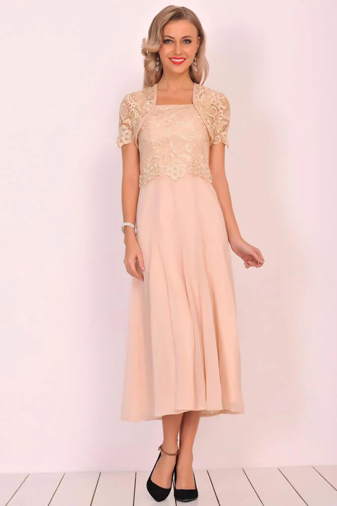 Chiffon&Lace With Jacket Mother of the Bride Dresses