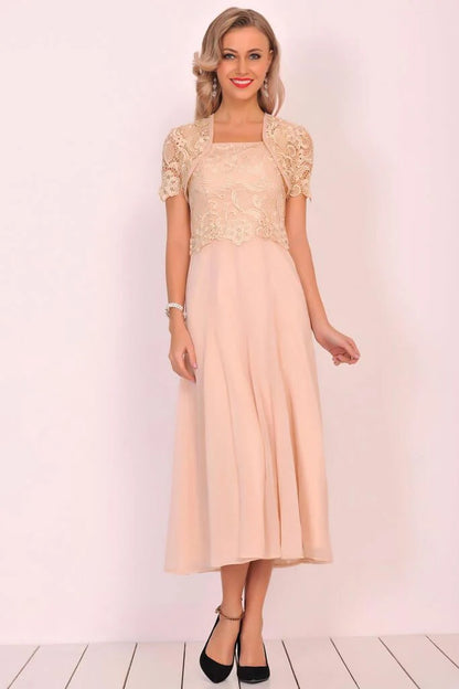 Chiffon&Lace With Jacket Mother of the Bride Dresses