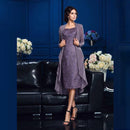 Mother of the Bride Dresses Exquisite Chiffon Lace Knee Length Sheath Sleeveless  With Jacket