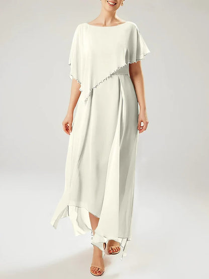 Sheath Short Sleeves With Tassel Mother Of The Bride Dresses