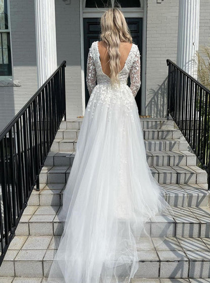 Sexy Wedding Dresses V Neck Mermaid/Trumpet With Detachable Skirt