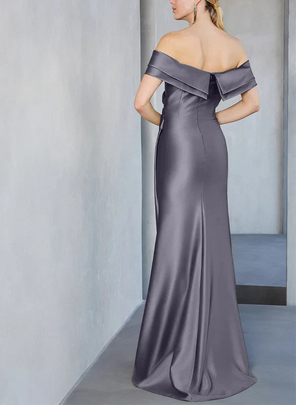 Mother Of The Bride Dresses Sheath Off-The-Shoulder Floor Length