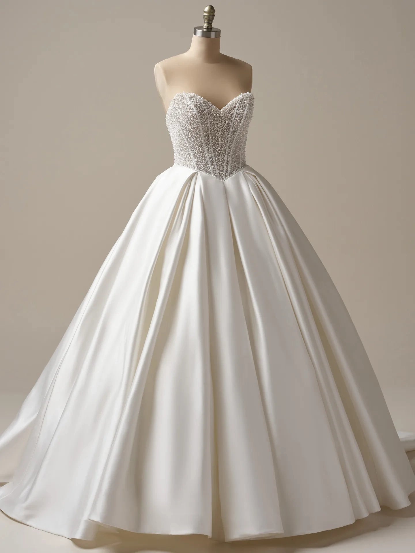 Wedding Dress A-Line V-Neck Strapless Sweetheart Neckline Off-the-Shoulder Sleeveless Beaded Gorgeous Bridal Gown Formal Wear Dress