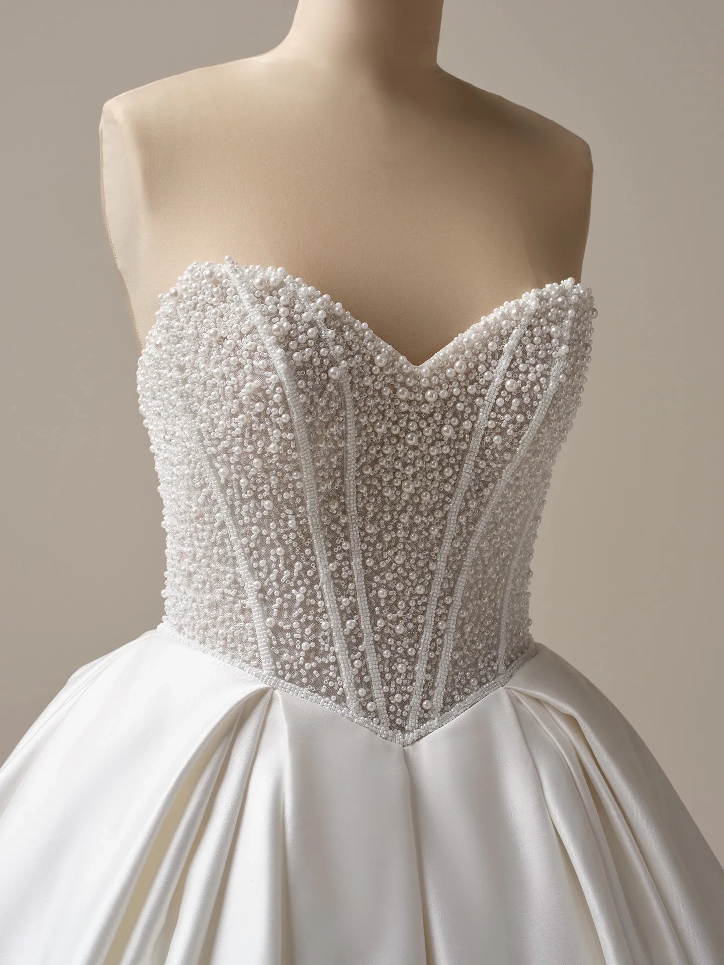 Wedding Dress A-Line V-Neck Strapless Sweetheart Neckline Off-the-Shoulder Sleeveless Beaded Gorgeous Bridal Gown Formal Wear Dress