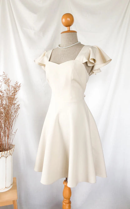Evening Dress Sweetheart bust line Strap with beautiful ruffle Swing skirt Short Skirt Formal Wear Dresses