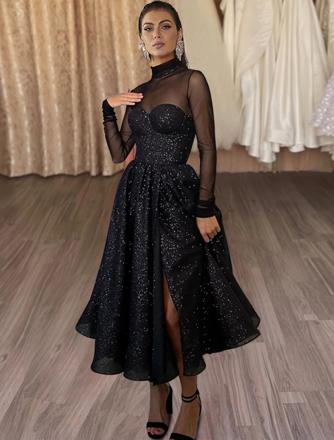 A-Line Cocktail Dresses Sparkle & Shine Dress Wedding Guest Party Wear