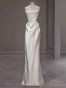 Wedding Dress Strapless White Sheath Elegant Formal Dresses