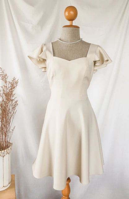Evening Dress Sweetheart bust line Strap with beautiful ruffle Swing skirt Short Skirt Formal Wear Dresses