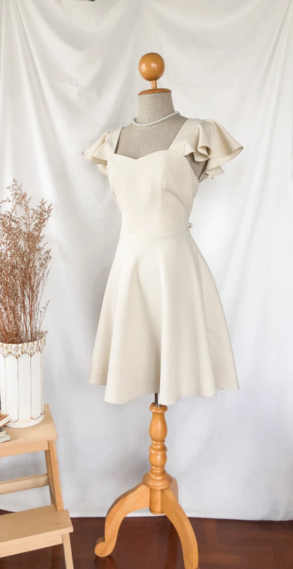 Evening Dress Sweetheart bust line Strap with beautiful ruffle Swing skirt Short Skirt Formal Wear Dresses