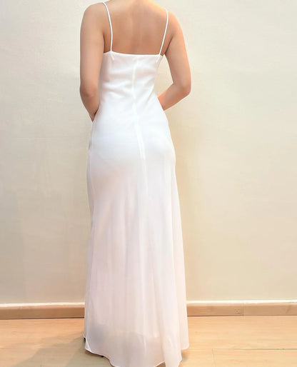 Wedding Dress Vintage Spaghetti Strap Mermaid Backless Long Simple Formal Wear Dresses