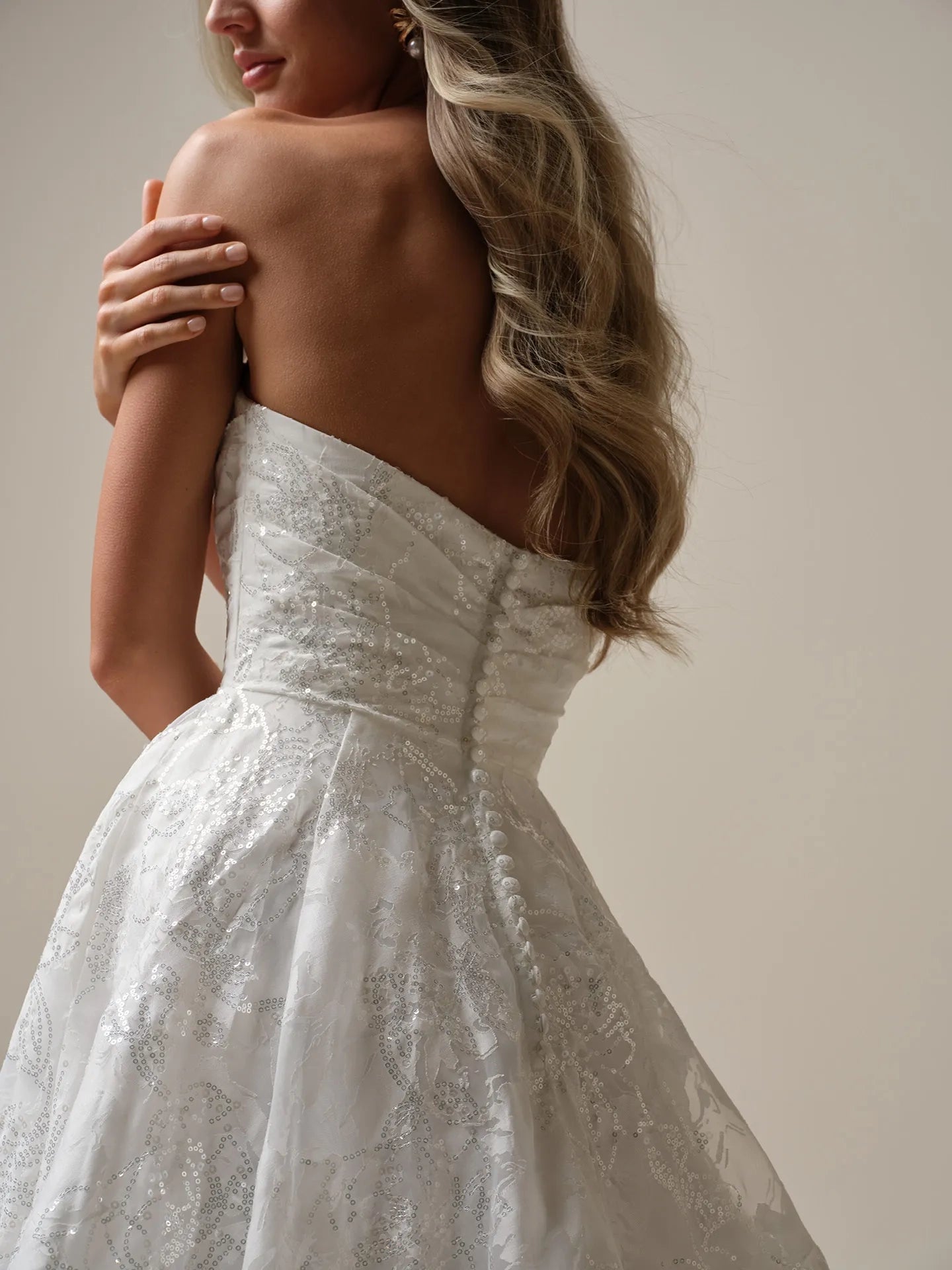 Wedding Dress A-Line Strapless Sweetheart Neckline Sleeveless Bridal Gown Formal Wear Dress