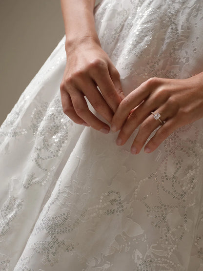 Wedding Dress A-Line Strapless Sweetheart Neckline Sleeveless Bridal Gown Formal Wear Dress